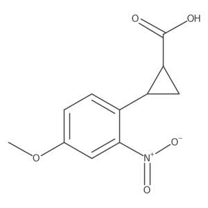 2-(4-Methoxy-2-nitrophenyl)cyclopropane-1-carboxylic acid结构式