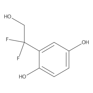 2-(1,1-Difluoro-2-hydroxyethyl)benzene-1,4-diol结构式