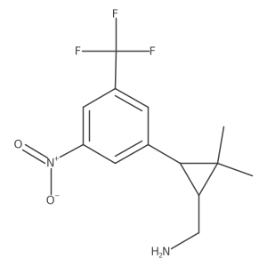 {2,2-Dimethyl-3-[3-nitro-5-(trifluoromethyl)phenyl]cyclopropyl}methanamine Structure