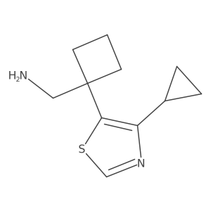 [1-(4-Cyclopropyl-1,3-thiazol-5-yl)cyclobutyl]methanamine Structure