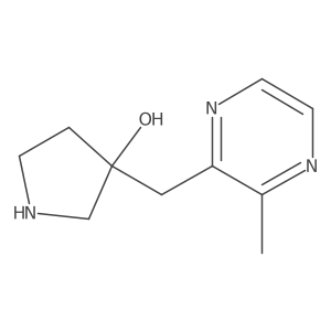 3-[(3-Methylpyrazin-2-yl)methyl]pyrrolidin-3-ol Structure