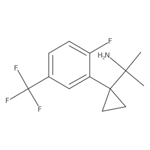 2-{1-[2-Fluoro-5-(trifluoromethyl)phenyl]cyclopropyl}propan-2-amine结构式