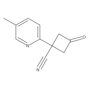 1-(5-Methylpyridin-2-yl)-3-oxocyclobutane-1-carbonitrile Structure