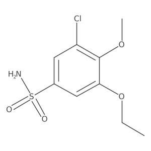 3-Chloro-5-ethoxy-4-methoxybenzene-1-sulfonamide Structure