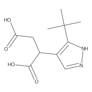 2-(3-tert-butyl-1H-pyrazol-4-yl)butanedioic acid结构式