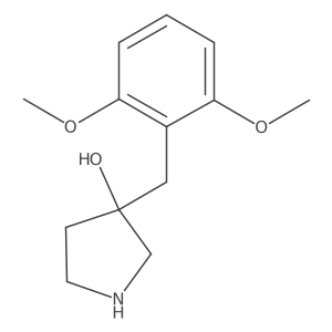 3-[(2,6-Dimethoxyphenyl)methyl]pyrrolidin-3-ol结构式
