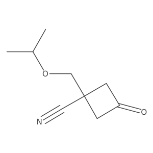 3-Oxo-1-[(propan-2-yloxy)methyl]cyclobutane-1-carbonitrile Structure
