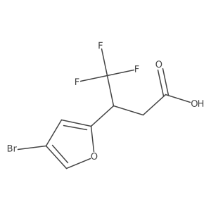 3-(4-Bromofuran-2-yl)-4,4,4-trifluorobutanoic acid结构式