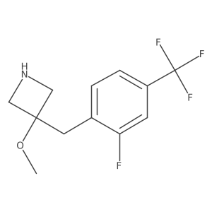 3-{[2-Fluoro-4-(trifluoromethyl)phenyl]methyl}-3-methoxyazetidine结构式