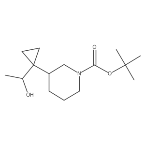 Tert-butyl 3-[1-(1-hydroxyethyl)cyclopropyl]piperidine-1-carboxylate结构式