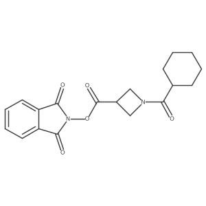 1,3-dioxo-2,3-dihydro-1H-isoindol-2-yl 1-cyclohexanecarbonylazetidine-3-carboxylate结构式