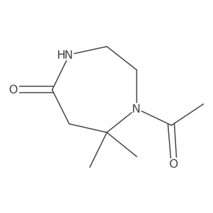 1-acetyl-7,7-dimethyl-1,4-diazepan-5-one结构式