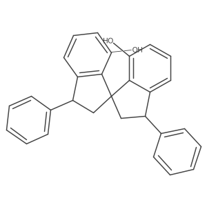 1,1'-Diphenyl-3,3'-spirobi[1,2-dihydroindene]-4,4'-diol结构式