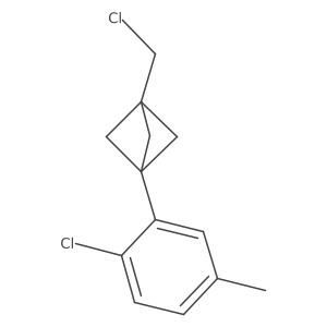 1-(2-Chloro-5-methylphenyl)-3-(chloromethyl)bicyclo[1.1.1]pentane结构式