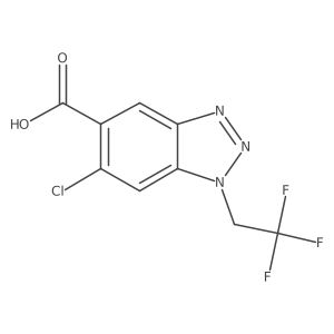 6-Chloro-1-(2,2,2-trifluoroethyl)benzotriazole-5-carboxylic acid结构式