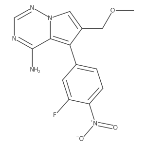 5-(3-Fluoro-4-nitrophenyl)-6-(methoxymethyl)pyrrolo[2,1-f][1,2,4]triazin-4-amine结构式