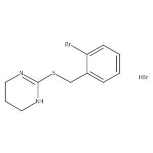2-((2-Bromobenzyl)thio)-1,4,5,6-tetrahydropyrimidine hydrobromide结构式