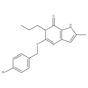 2-{[(4-bromophenyl)methyl]sulfanyl}-6-methyl-3-propyl-3H,4H,5H-pyrrolo[3,2-d]pyrimidin-4-one Structure