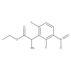 Ethyl 2-amino-2-(2,6-difluoro-3-nitrophenyl)acetate结构式