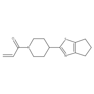 1-(4-(5,6-Dihydro-4H-cyclopenta[d]thiazol-2-yl)piperidin-1-yl)prop-2-en-1-one Structure