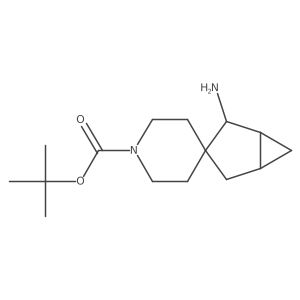 tert-Butyl 2-aminospiro[bicyclo[3.1.0]hexane-3,4'-piperidine]-1'-carboxylate结构式