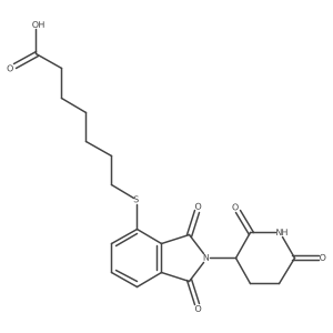 7-((2-(2,6-Dioxopiperidin-3-yl)-1,3-dioxoisoindolin-4-yl)thio)heptanoic acid Structure