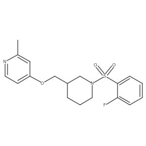 4-{[1-(2-Fluorobenzenesulfonyl)piperidin-3-yl]methoxy}-2-methylpyridine结构式