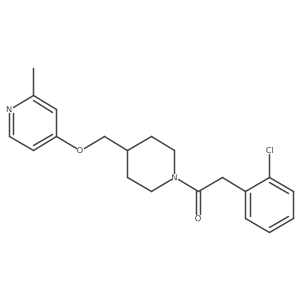 2-(2-Chlorophenyl)-1-(4-{[(2-methylpyridin-4-yl)oxy]methyl}piperidin-1-yl)ethan-1-one结构式