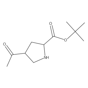 Tert-butyl 4-acetylpyrrolidine-2-carboxylate结构式