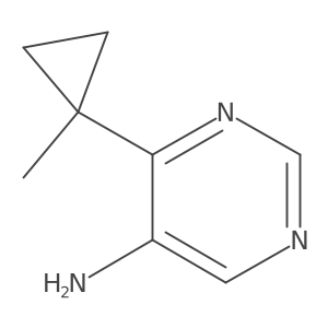 4-(1-Methylcyclopropyl)pyrimidin-5-amine结构式