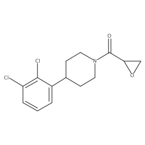 [4-(2,3-Dichlorophenyl)piperidin-1-yl]-(oxiran-2-yl)methanone结构式