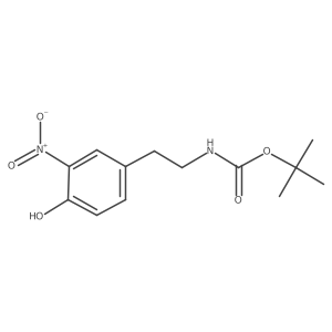tert-butyl N-[2-(4-hydroxy-3-nitrophenyl)ethyl]carbamate结构式