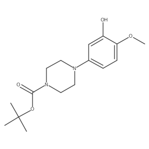 Tert-butyl 4-(3-hydroxy-4-methoxyphenyl)piperazine-1-carboxylate结构式