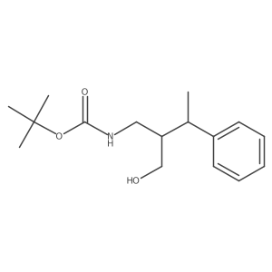 tert-butyl N-[3-hydroxy-2-(1-phenylethyl)propyl]carbamate Structure