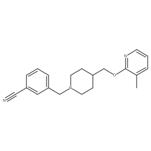 3-[(4-{[(3-Methylpyridin-2-yl)oxy]methyl}piperidin-1-yl)methyl]benzonitrile Structure
