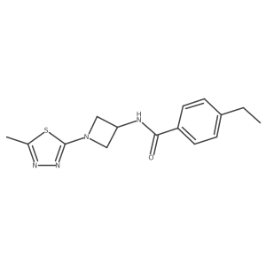 4-Ethyl-N-[1-(5-methyl-1,3,4-thiadiazol-2-yl)azetidin-3-yl]benzamide结构式