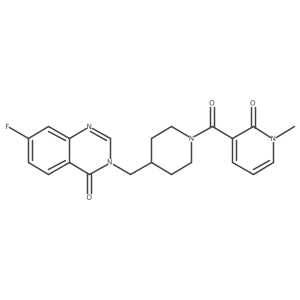 7-Fluoro-3-{[1-(1-methyl-2-oxo-1,2-dihydropyridine-3-carbonyl)piperidin-4-yl]methyl}-3,4-dihydroquinazolin-4-one Structure