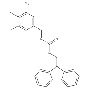 (9H-fluoren-9-yl)methyl N-[(3-amino-5-iodo-4-methylphenyl)methyl]carbamate结构式