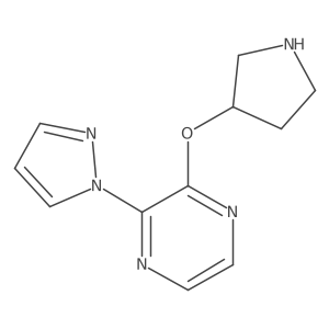 2-(1H-pyrazol-1-yl)-3-(pyrrolidin-3-yloxy)pyrazine结构式
