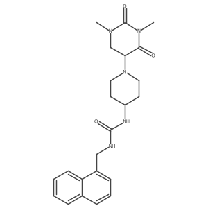 1-[1-(1,3-Dimethyl-2,4-dioxo-1,3-diazinan-5-yl)piperidin-4-yl]-3-(naphthalen-1-ylmethyl)urea Structure