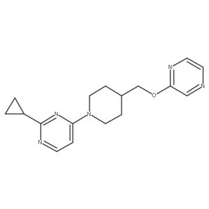 2-Cyclopropyl-4-{4-[(pyrazin-2-yloxy)methyl]piperidin-1-yl}pyrimidine Structure