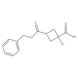 1-[(Benzyloxy)carbonyl]-3-chloroazetidine-3-carboxylic acid Structure