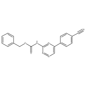 benzyl N-[5-(4-cyanophenyl)-1,2,4-triazin-3-yl]carbamate结构式