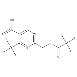 2-[[(2,2,2-trifluoroacetyl)amino]methyl]-4-(trifluoromethyl)pyrimidine-5-carboxylic acid Structure