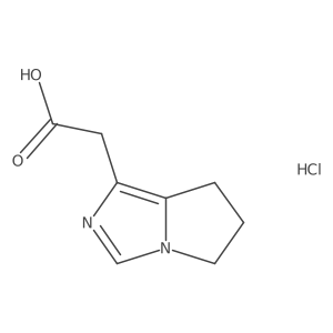 2-{5H,6H,7H-pyrrolo[1,2-c]imidazol-1-yl}acetic acid hydrochloride结构式