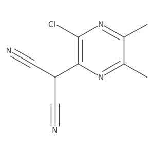 2-(3-Chloro-5,6-dimethyl-2-pyrazinyl)propanedinitrile结构式