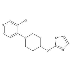 3-Chloro-4-[4-(1,3-thiazol-2-yloxy)piperidin-1-yl]pyridine结构式
