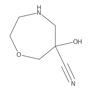 6-Hydroxy-1,4-oxazepane-6-carbonitrile Structure