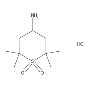 4-Amino-2,2,6,6-tetramethyl-1lambda6-thiane-1,1-dione hydrochloride结构式