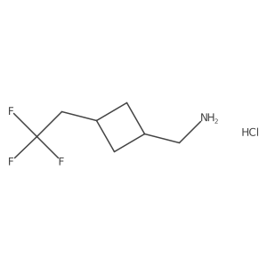 1-[3-(2,2,2-Trifluoroethyl)cyclobutyl]methanamine hydrochloride结构式
